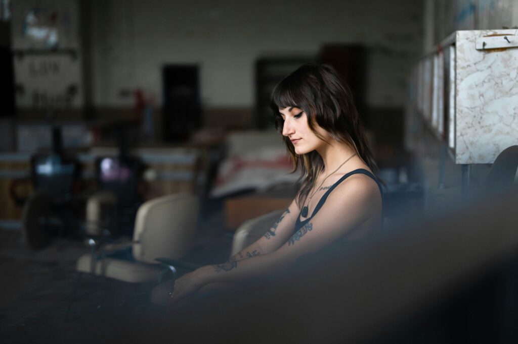 Harrisburg portrait photographer at the abandoned William Penn High School
