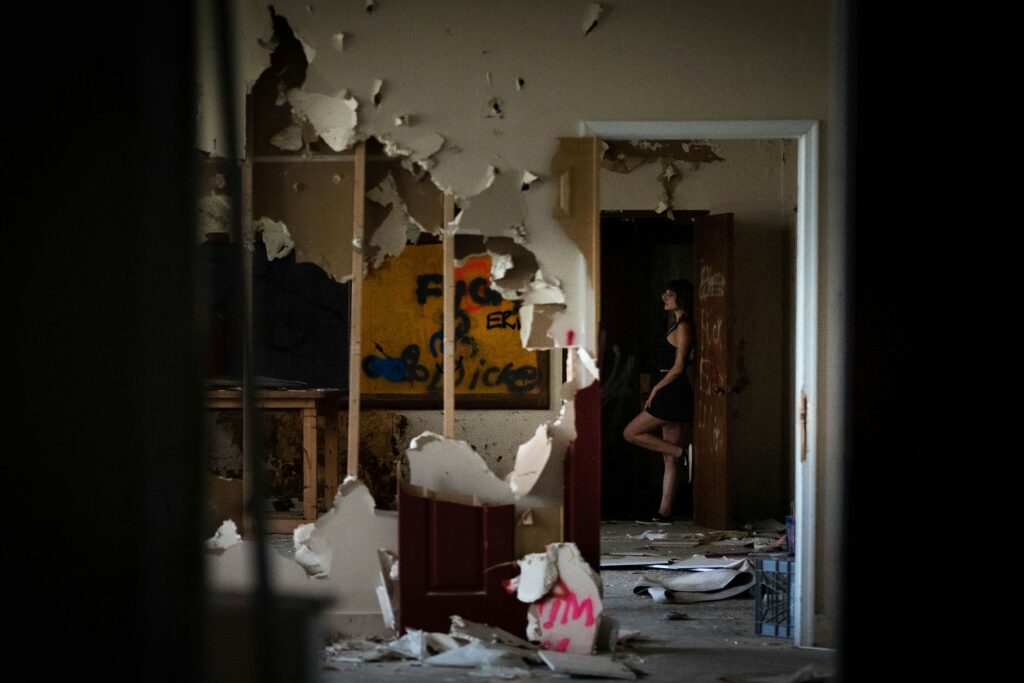 Harrisburg portrait photographer at the abandoned William Penn High School