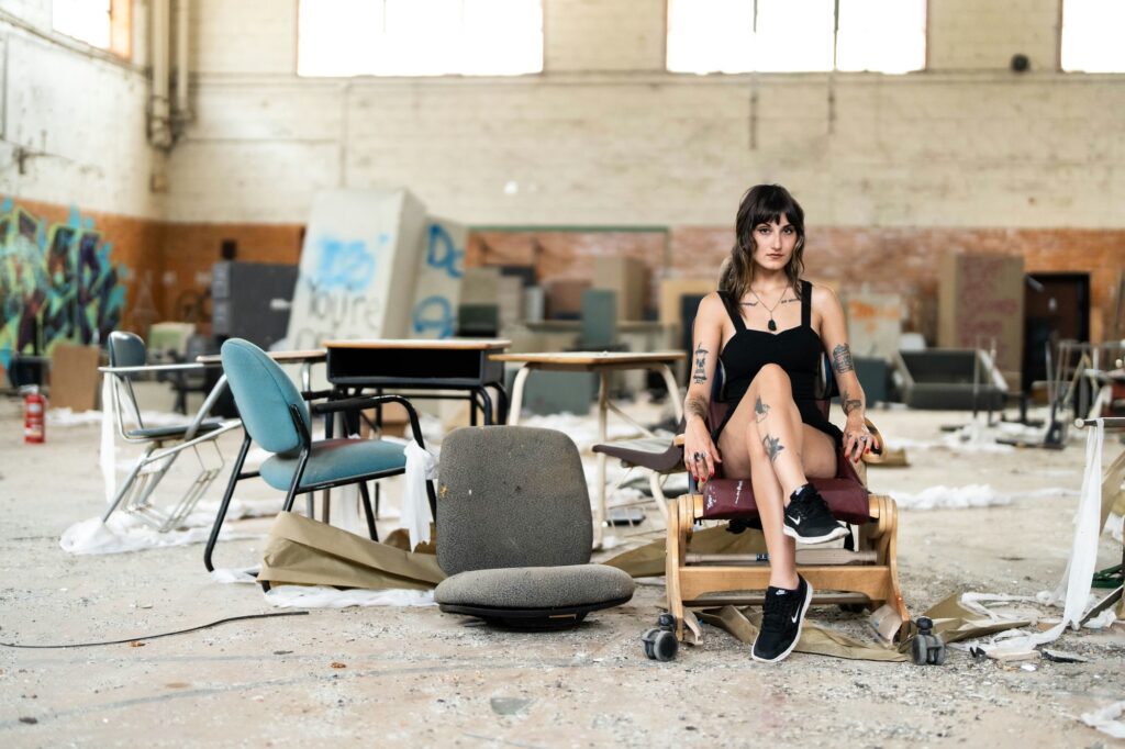 Harrisburg portrait photographer at the abandoned William Penn High School