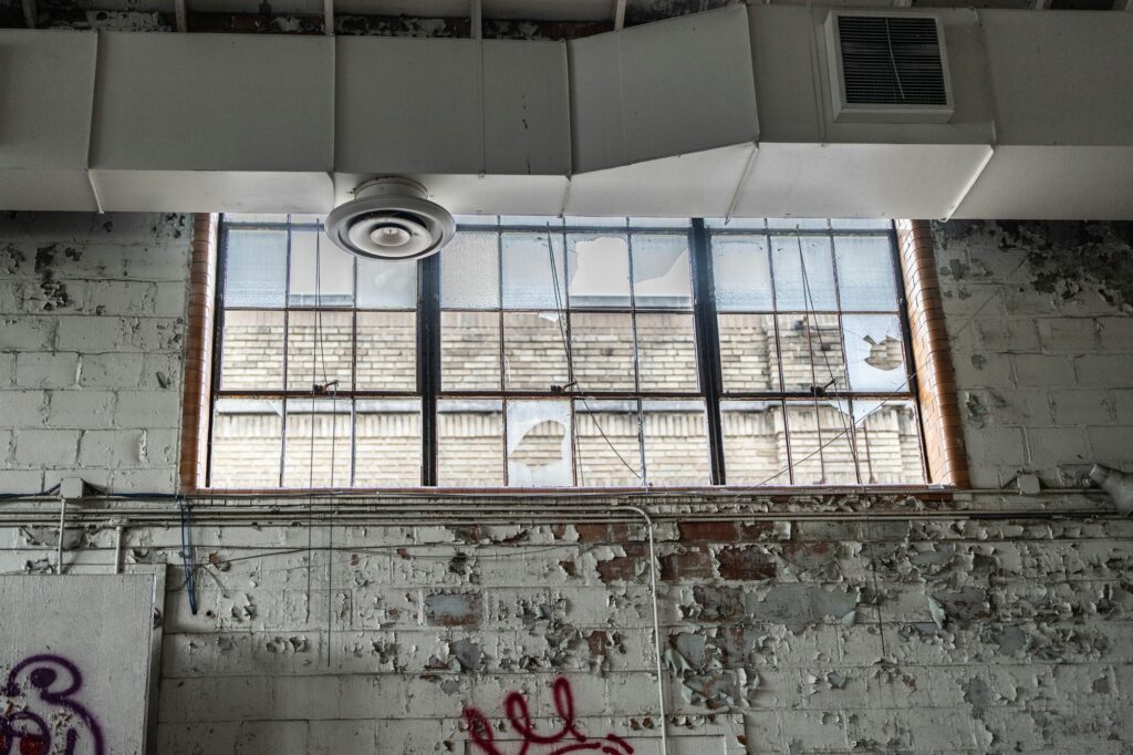 Harrisburg portrait photographer at the abandoned William Penn High School