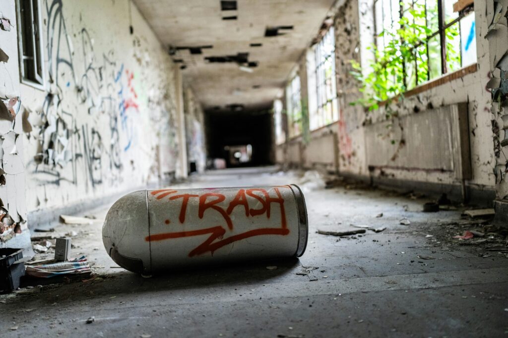Harrisburg portrait photographer at the abandoned William Penn High School