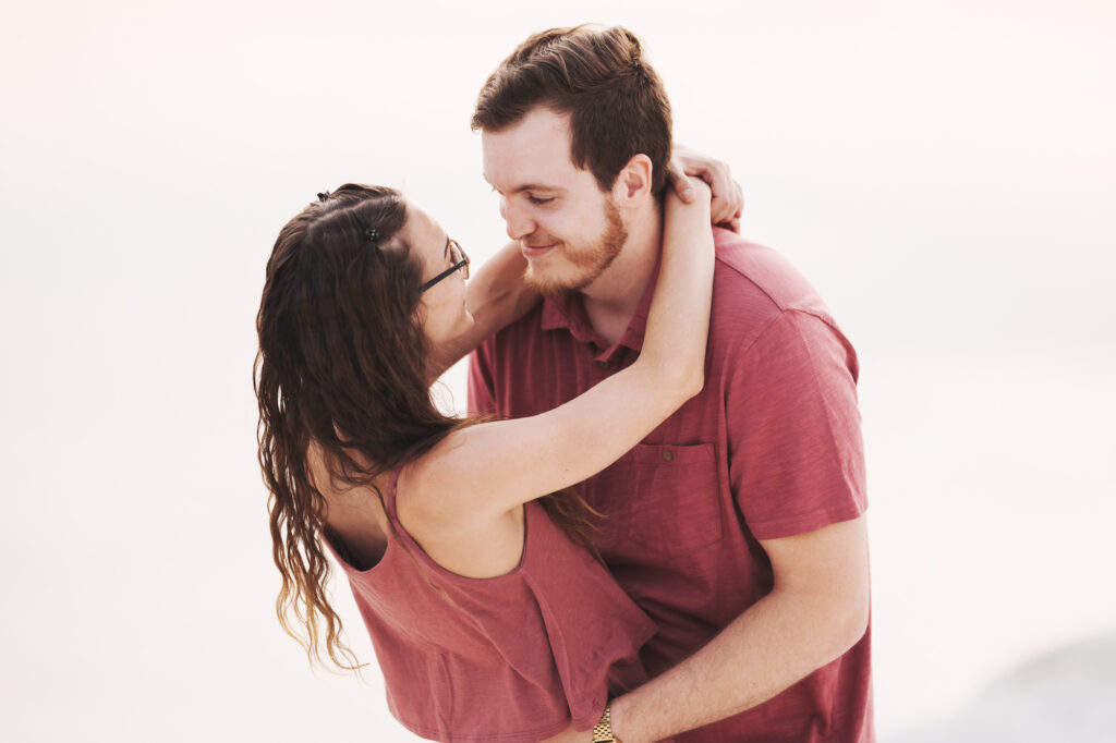 Pictures of Golden Hour Engagement session at the White Cliffs of Conoy