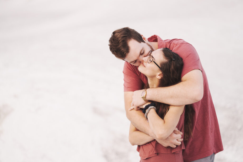 Pictures of Golden Hour Engagement session at the White Cliffs of Conoy