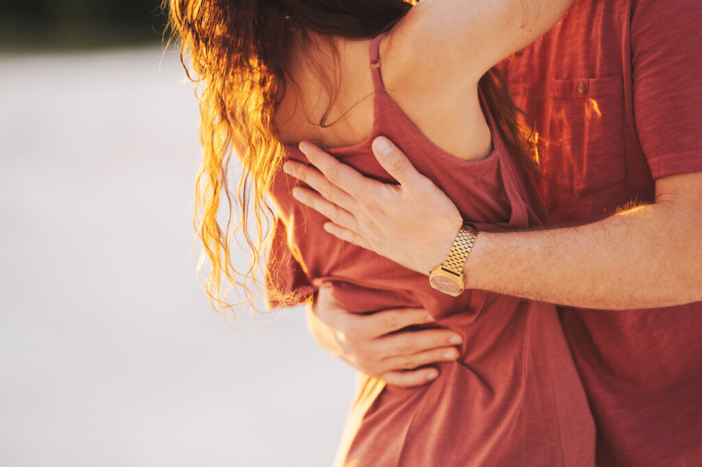 Pictures of Golden Hour Engagement session at the White Cliffs of Conoy