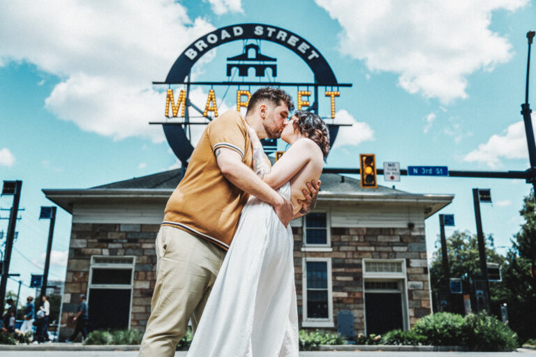 Pictures of Engagement session at the Broad Street Market in Harrisburg, Pennsylvania