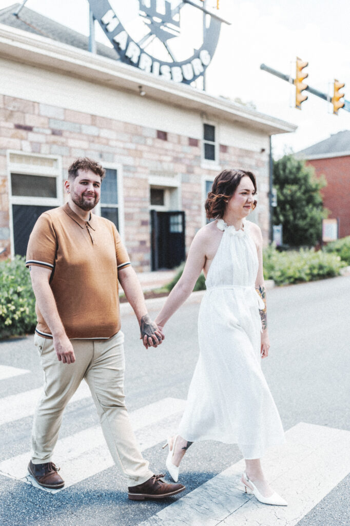 Pictures of Engagement session at the Broad Street Market in Harrisburg, Pennsylvania