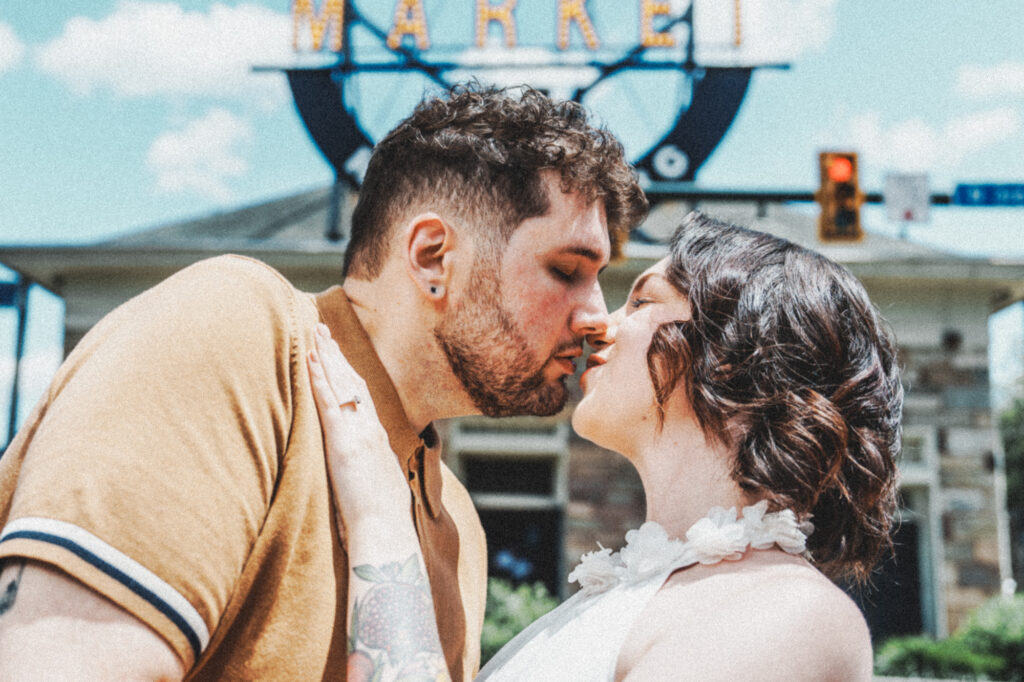 Pictures of Engagement session at the Broad Street Market in Harrisburg, Pennsylvania