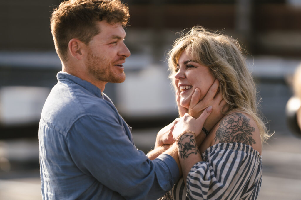 Golden Hour engagement session at the Marriott Hotel in Lancaster, PA