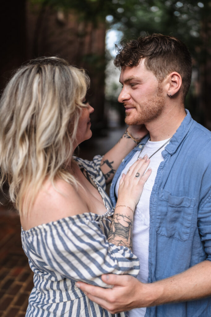 Golden Hour engagement session in downtown Lancaster, PA