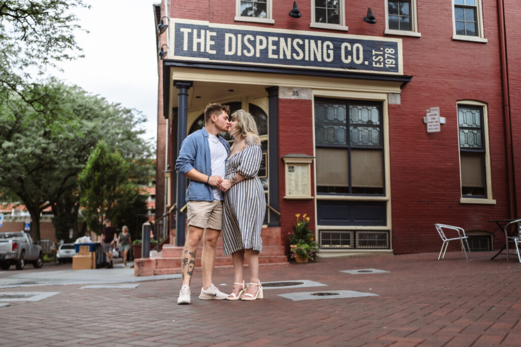 Golden Hour engagement session in downtown Lancaster, PA
