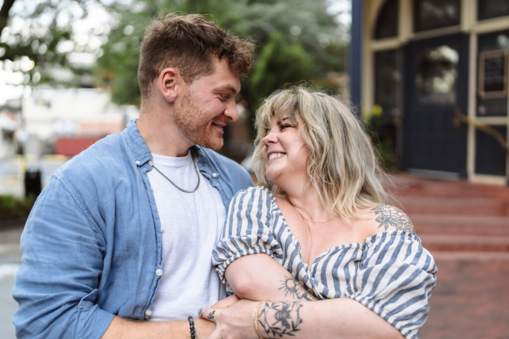 Golden Hour engagement session in downtown Lancaster, PA