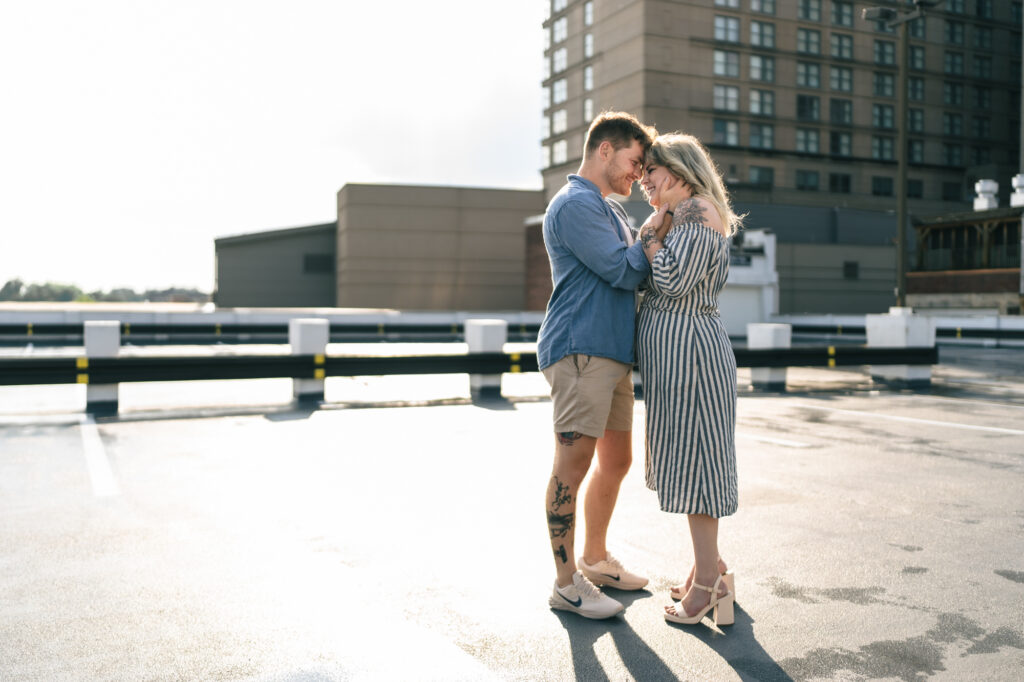 Golden Hour engagement session in downtown Lancaster, PA