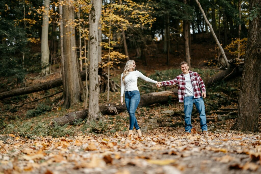 Engagement session at Mill Creek Park in Youngstown, Ohio