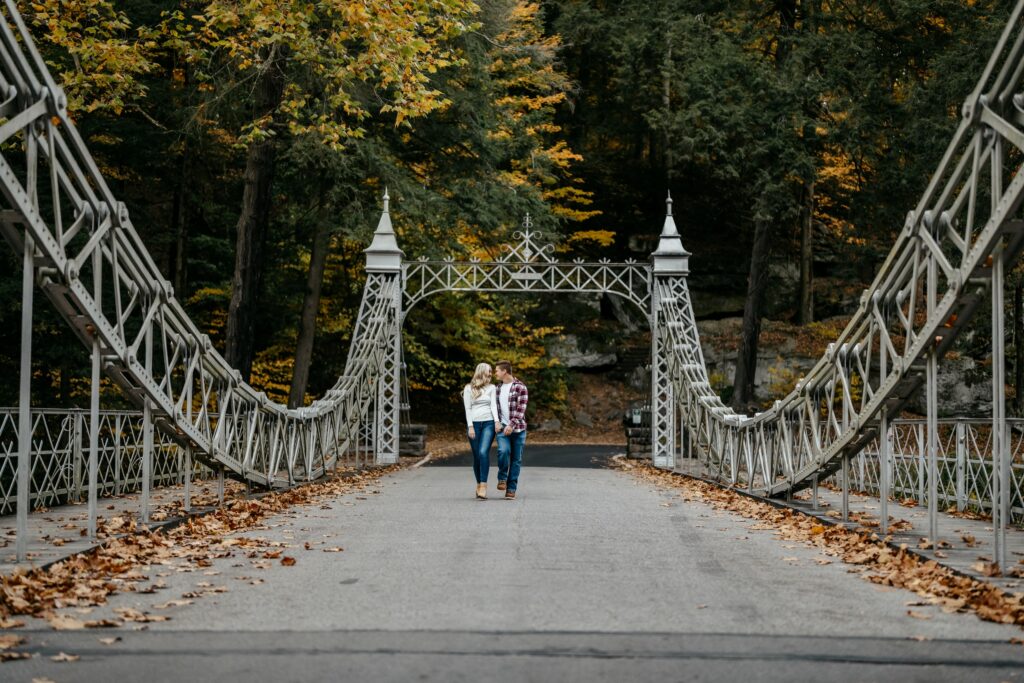 Engagement session at Mill Creek Park in Youngstown, Ohio
