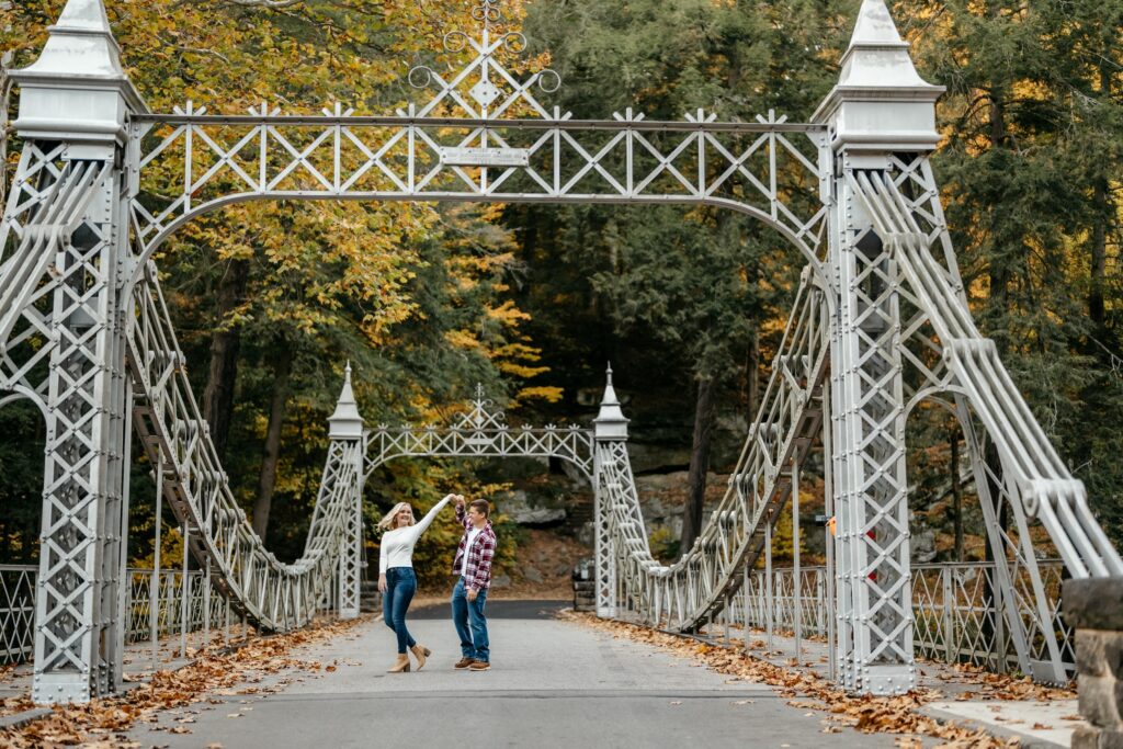 Engagement session at Mill Creek Park in Youngstown, Ohio