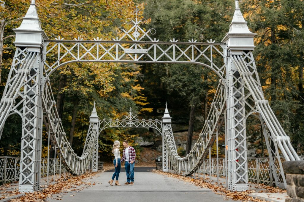 Engagement session at Mill Creek Park in Youngstown, Ohio