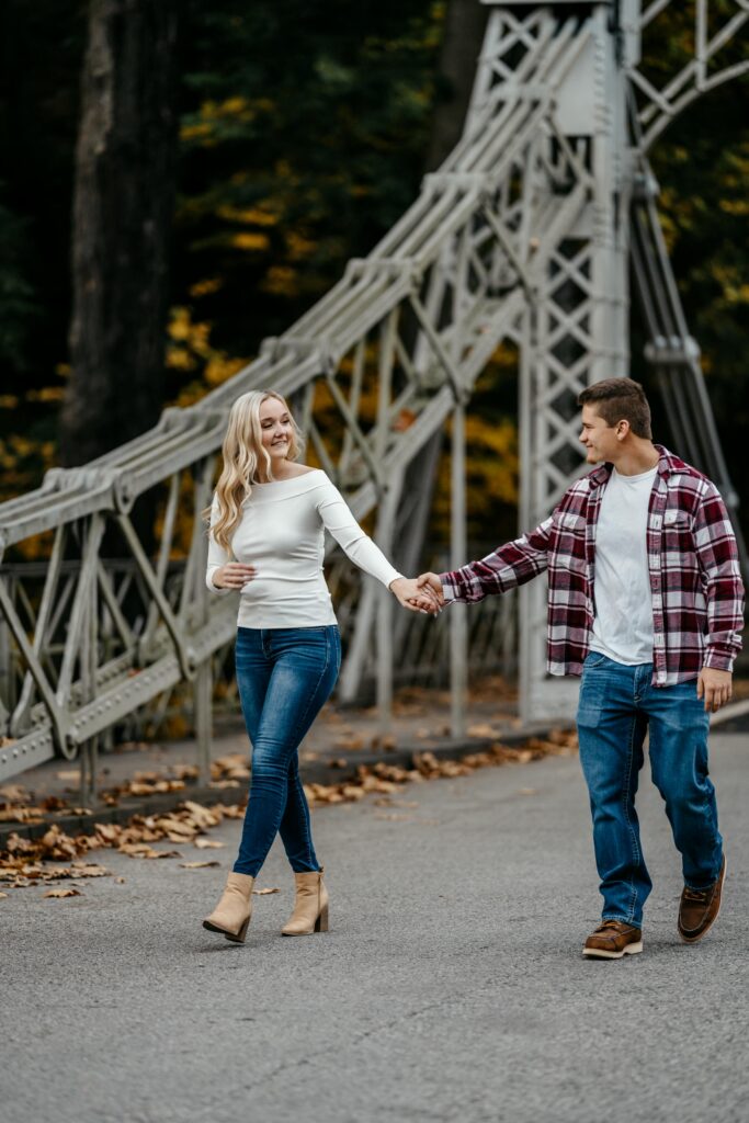 Engagement session at Mill Creek Park in Youngstown, Ohio